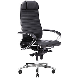 Кресло офисное МЕТТА "SAMURAI" K-1, экокожа, черное