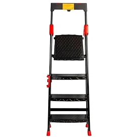 Стремянка стальная  4 ст., чёрная, Perilla арт.133504