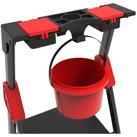 Стремянка стальная  4 ст., чёрная, Perilla арт.133504