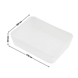 Лоток для канцелярских принадлежностей СТАММ, 13*17.8*4,4см, пластиковый, прозрачный фото Лоток для канцелярских принадлежностей СТАММ, 13*17.8*4,4см, пластиковый, прозрачный