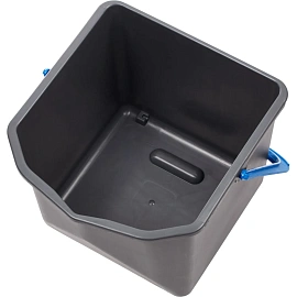 Ведро Росмоп 25 л пластик серое/синяя ручка (с мерной шкалой, ударопрочное)