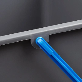 Ведро Росмоп 25 л пластик серое/синяя ручка (с мерной шкалой, ударопрочное)