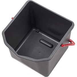 Ведро Росмоп 25 л пластик серое/красная ручка (с мерной шкалой, ударопрочное)