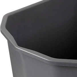 Ведро Росмоп 25 л пластик серое/красная ручка (с мерной шкалой, ударопрочное)