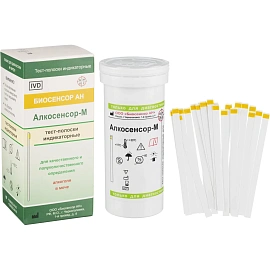 Тест на алкоголь Алкосенсор-М (25 штук в упаковке)