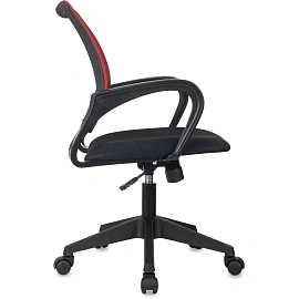 Кресло БР Комус Мебель EChair-396 сетка/ткань,красный/черный,пластик