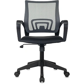 Кресло БР Комус Мебель EChair-396 сетка/ткань,серый/черный,пластик