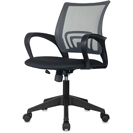 Кресло БР Комус Мебель EChair-396 сетка/ткань,серый/черный,пластик