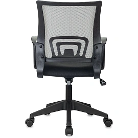 Кресло БР Комус Мебель EChair-396 сетка/ткань,серый/черный,пластик