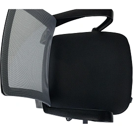 Кресло БР Комус Мебель EChair-396 сетка/ткань,серый/черный,пластик