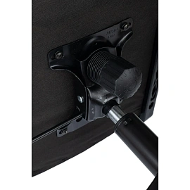 Кресло БР Комус Мебель EChair-396 сетка/ткань,серый/черный,пластик