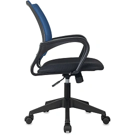 Кресло БР Комус Мебель EChair-396 сетка/ткань,синий/черный,пластик