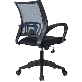 Кресло БР Комус Мебель EChair-396 сетка/ткань,синий/черный,пластик