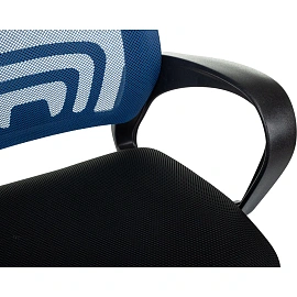 Кресло БР Комус Мебель EChair-396 сетка/ткань,синий/черный,пластик