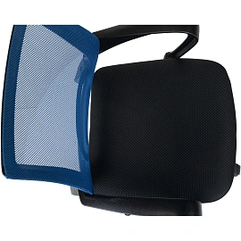 Кресло БР Комус Мебель EChair-396 сетка/ткань,синий/черный,пластик