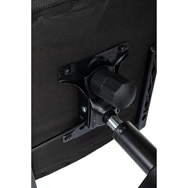 Кресло БР Комус Мебель EChair-396 сетка/ткань,синий/черный,пластик