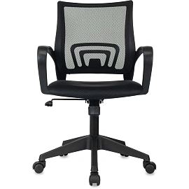 Кресло БР Комус Мебель EChair-396 сетка/ткань,черный,пластик