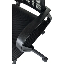 Кресло БР Комус Мебель EChair-396 сетка/ткань,черный,пластик