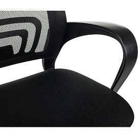 Кресло БР Комус Мебель EChair-396 сетка/ткань,черный,пластик