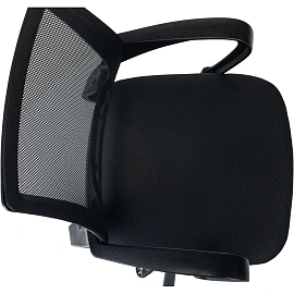 Кресло БР Комус Мебель EChair-396 сетка/ткань,черный,пластик