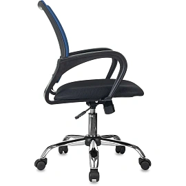 Кресло БР Комус Мебель EChair-396 сетка/ткань,синий/черный,хром