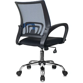 Кресло БР Комус Мебель EChair-396 сетка/ткань,синий/черный,хром