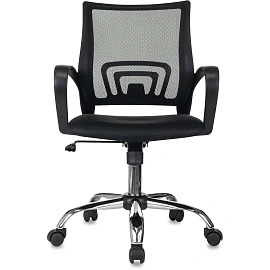 Кресло БР Комус Мебель EChair-396 сетка/ткань,черный,хром