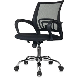 Кресло БР Комус Мебель EChair-396 сетка/ткань,черный,хром