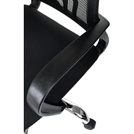 Кресло БР Комус Мебель EChair-396 сетка/ткань,черный,хром