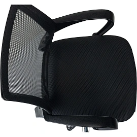 Кресло БР Комус Мебель EChair-396 сетка/ткань,черный,хром