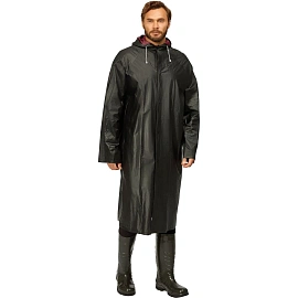 Плащ влагозащитный Komfi ПВХ на кнопках чёрный (размер 70x120)