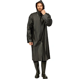 Плащ влагозащитный Komfi ПВХ на кнопках чёрный (размер 70x120)