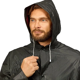 Плащ влагозащитный Komfi ПВХ на кнопках чёрный (размер 70x120)