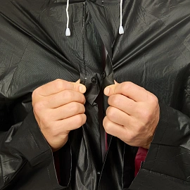 Плащ влагозащитный Komfi ПВХ на кнопках чёрный (размер 70x120)