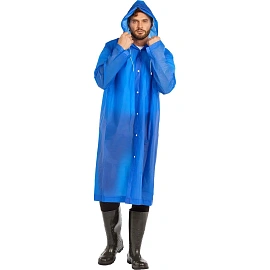 Плащ влагозащитный Komfi ЭВА на кнопках синий (размер 75x120)