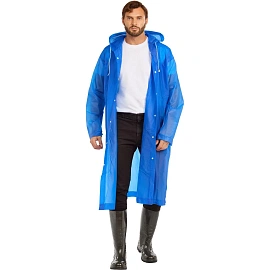 Плащ влагозащитный Komfi ЭВА на кнопках синий (размер 75x120)