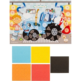 Аппликация 15х21 см СИНИЙ ТРАКТОР МУЛЬТИ АРТ EVAGEO-112365