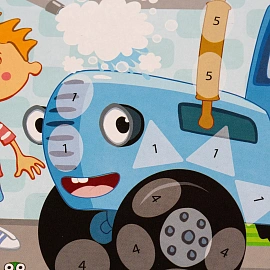 Аппликация 15х21 см СИНИЙ ТРАКТОР МУЛЬТИ АРТ EVAGEO-112365