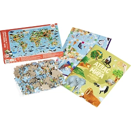 Настольная игра Животные и растения. набор Пазл + Атлас+ Игра-ходилка фото Настольная игра Животные и растения. набор Пазл + Атлас+ Игра-ходилка