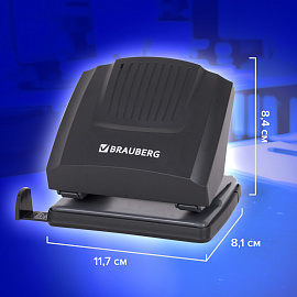 Дырокол BRAUBERG "SUPER", до 30 листов, черный, 272744 фото Дырокол BRAUBERG "SUPER", до 30 листов, черный, 272744