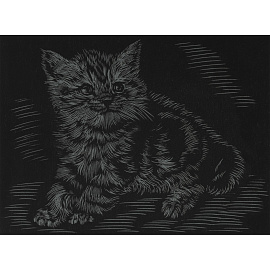 Гравюра Lori Little Animals Котенок британец с голографическим эффектом 21.5x27.5 см