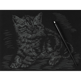 Гравюра Lori Little Animals Котенок британец с голографическим эффектом 21.5x27.5 см