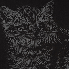 Гравюра Lori Little Animals Котенок британец с голографическим эффектом 21.5x27.5 см