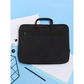 Папка-портфель нейлоновая А4 черная (39х31 см, 1 отделение)