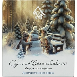 Свеча ароматическая СВ Мороз и мандарин АР 100-792