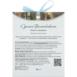 Аромасаше СВ Мороз и мандарин АР 100-797