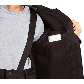 Костюм сварщика 17-17111 с ХБ накладками летний чёрный/серый (размер 44-46, рост 170-176)