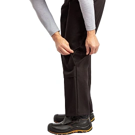 Костюм сварщика 17-17111 с ХБ накладками летний чёрный/серый (размер 52-54, рост 182-188)