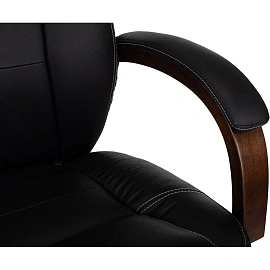 Кресло БР Комус Мебель EChair 329 кожа,черный, дерево