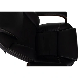 Кресло БР Комус Мебель EChair 329 кожа,черный, дерево